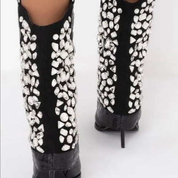 Women rhinestone heels - Picture 2 of 4